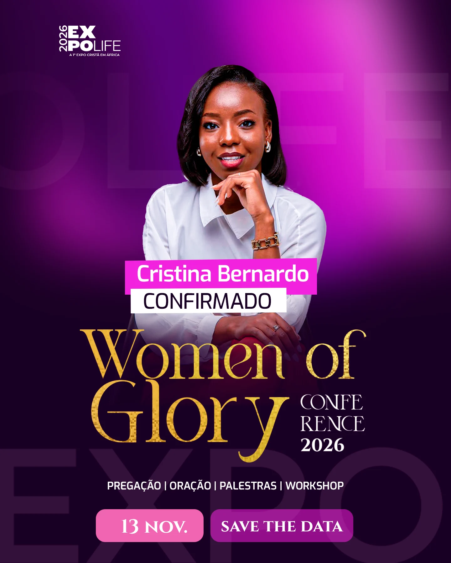Cristina Bernardo — oradora confirmada da Women of Glory Conference 2026