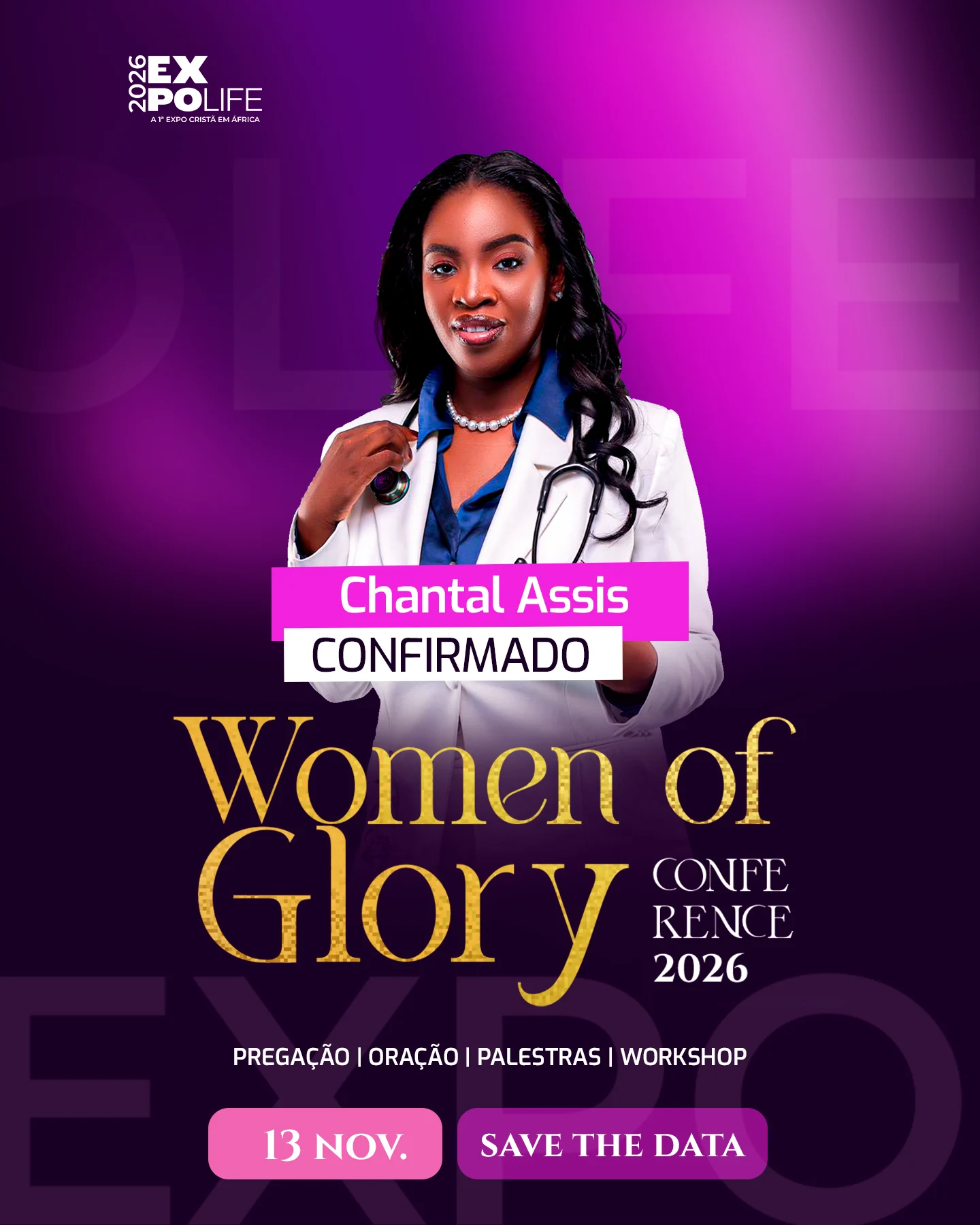 Chantal Assis — oradora confirmada da Women of Glory Conference 2026
