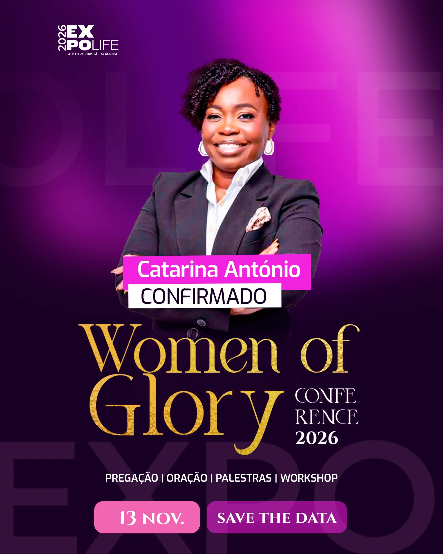 Catarina António — oradora confirmada da Women of Glory Conference 2026