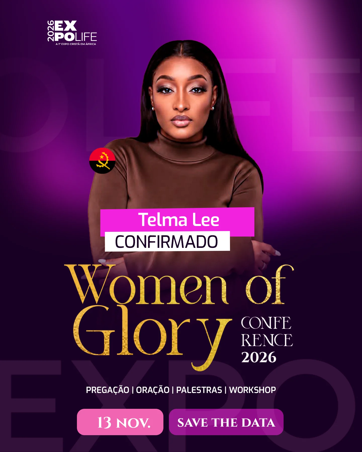 Telma Lee — oradora confirmada da Women of Glory Conference 2026